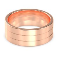 9mm Men's Classic 3 Groved Band