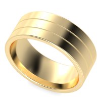 9mm Men's Classic 3 Groved Band