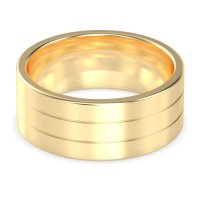 9mm Men's Classic 3 Groved Band