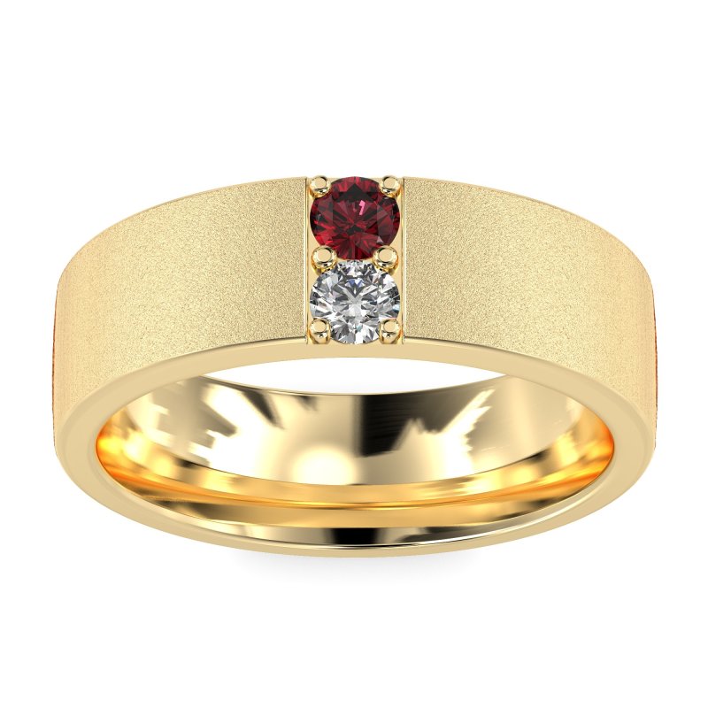 7mm Men's Sandblast Finish Band