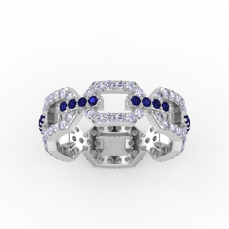 Chain Link Eternity Ring