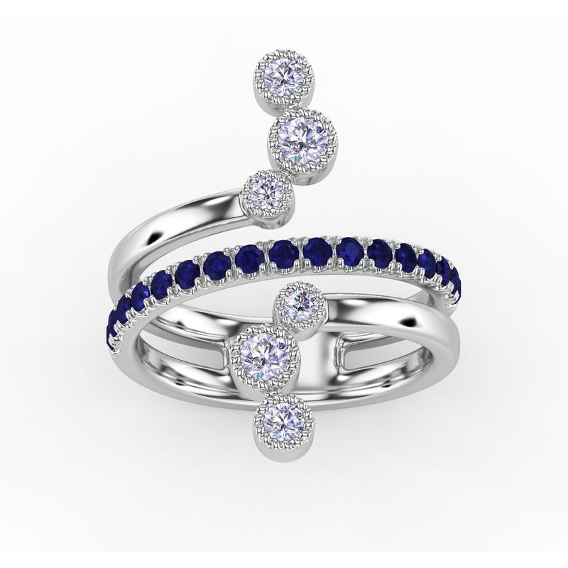 Braided Bezel Set Twilight Fashion Band