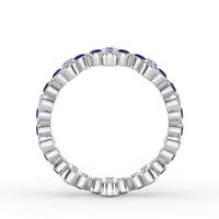 Bezel Set Cluster Eternity Band