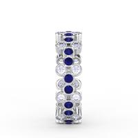 Bezel Set Cluster Eternity Band