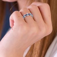 Bezel Set Cluster Eternity Band