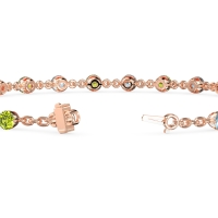 Chain Link Gemstone Bracelet