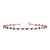 Chain Link Gemstone Bracelet
