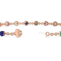 Chain Link Gemstone Bracelet