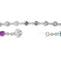 Chain Link Gemstone Bracelet