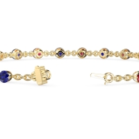 Chain Link Gemstone Bracelet