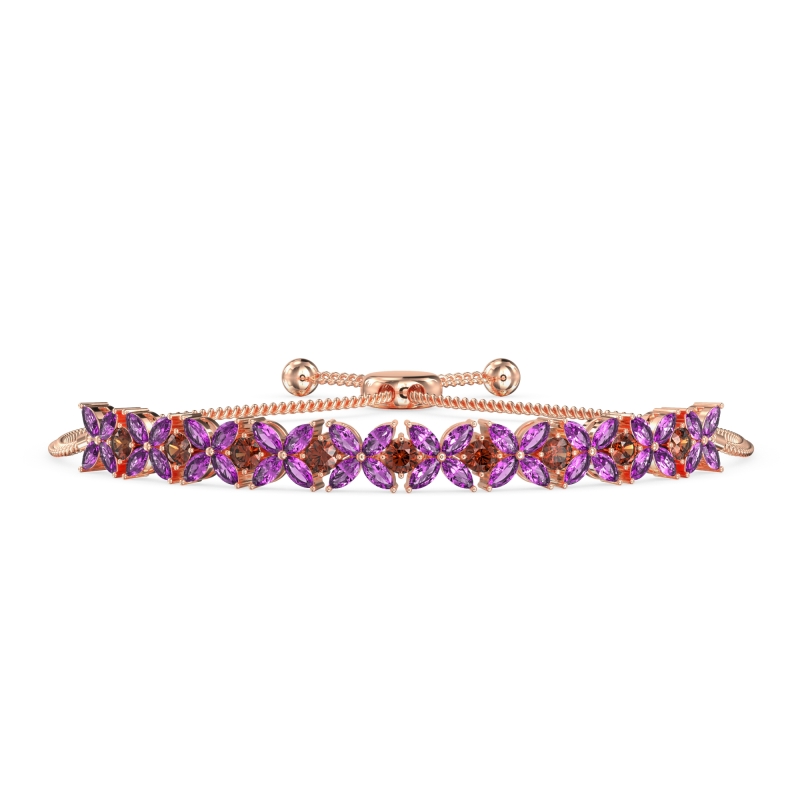 Marquise Flower Adjustable Bracelet