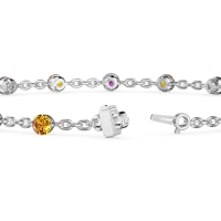 Round Shape Infinity Chain Bracelet