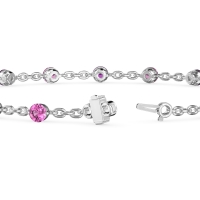 Round Shape Infinity Chain Bracelet