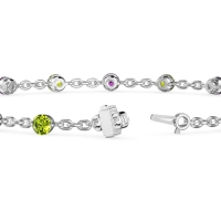 Round Shape Infinity Chain Bracelet