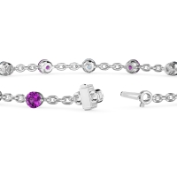 Round Shape Infinity Chain Bracelet