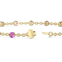 Round Shape Infinity Chain Bracelet