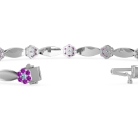 Round Shape Cluster Link Bracelet