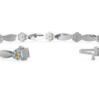 Round Shape Cluster Link Bracelet