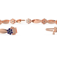 Round Shape Cluster Link Bracelet
