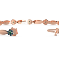 Round Shape Cluster Link Bracelet
