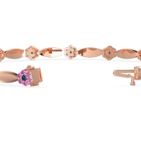Round Shape Cluster Link Bracelet