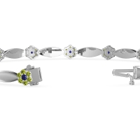 Round Shape Cluster Link Bracelet