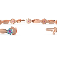 Round Shape Cluster Link Bracelet