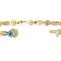 Round Shape Cluster Link Bracelet