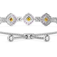 Diamond Link Bolo Bracelet