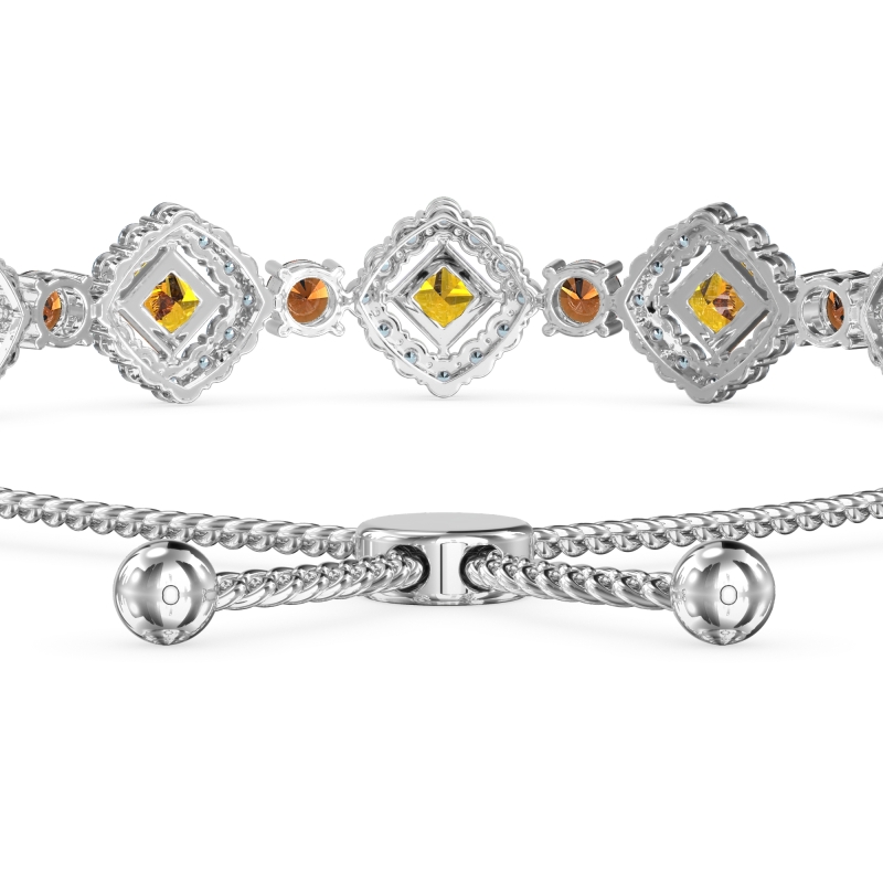 Diamond Link Bolo Bracelet