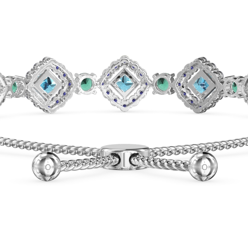 Diamond Link Bolo Bracelet