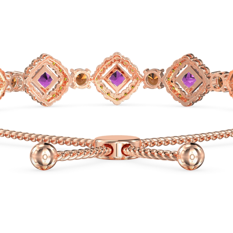 Diamond Link Bolo Bracelet
