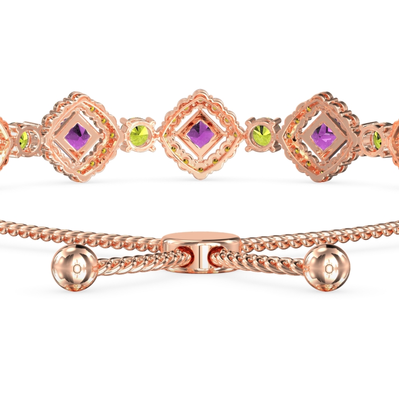 Diamond Link Bolo Bracelet