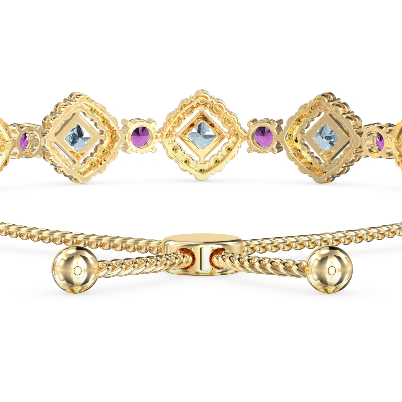 Diamond Link Bolo Bracelet