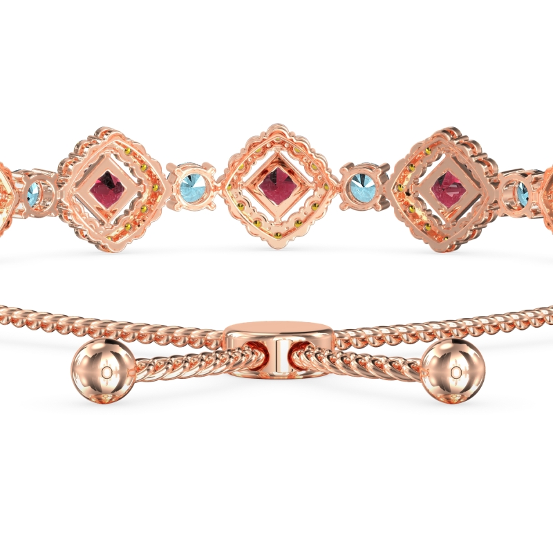 Diamond Link Bolo Bracelet