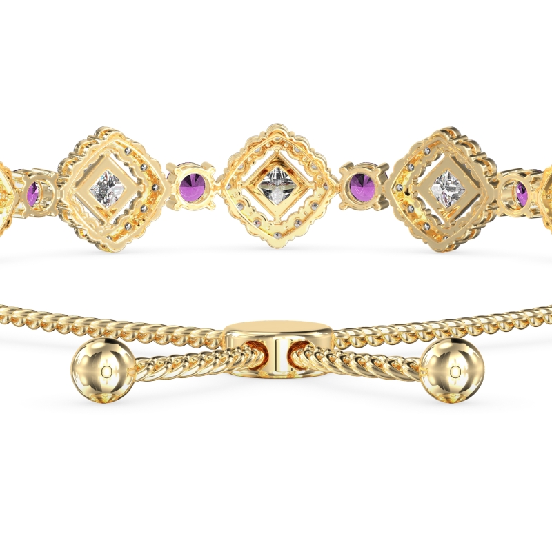 Diamond Link Bolo Bracelet