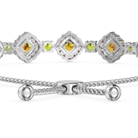 Diamond Link Bolo Bracelet