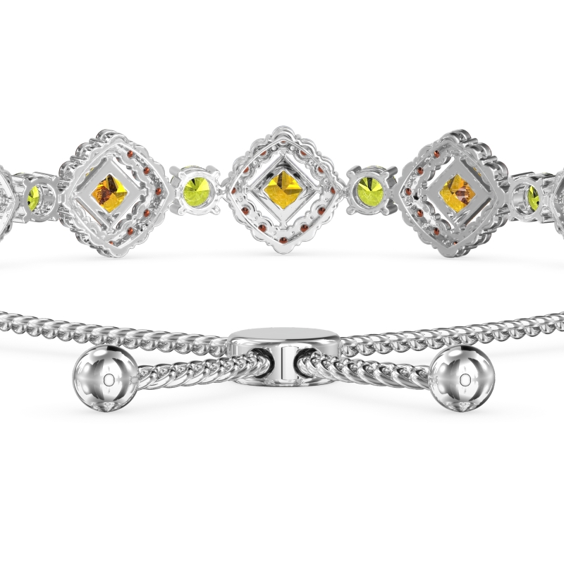 Diamond Link Bolo Bracelet