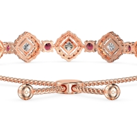 Diamond Link Bolo Bracelet