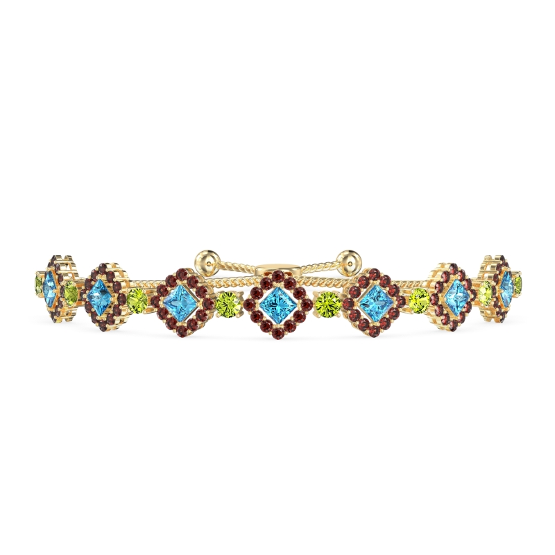 Diamond Link Bolo Bracelet
