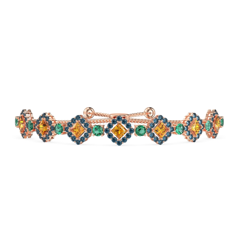 Diamond Link Bolo Bracelet