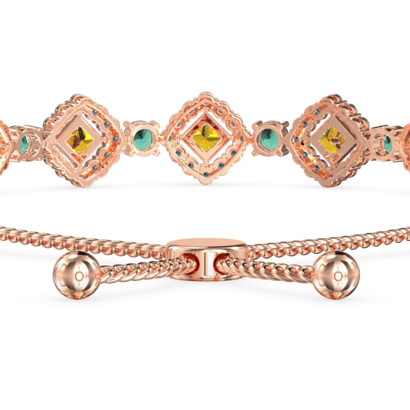 Diamond Link Bolo Bracelet