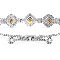Diamond Link Bolo Bracelet