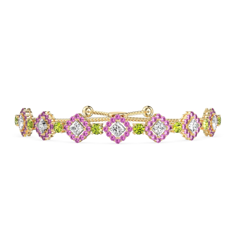 Diamond Link Bolo Bracelet