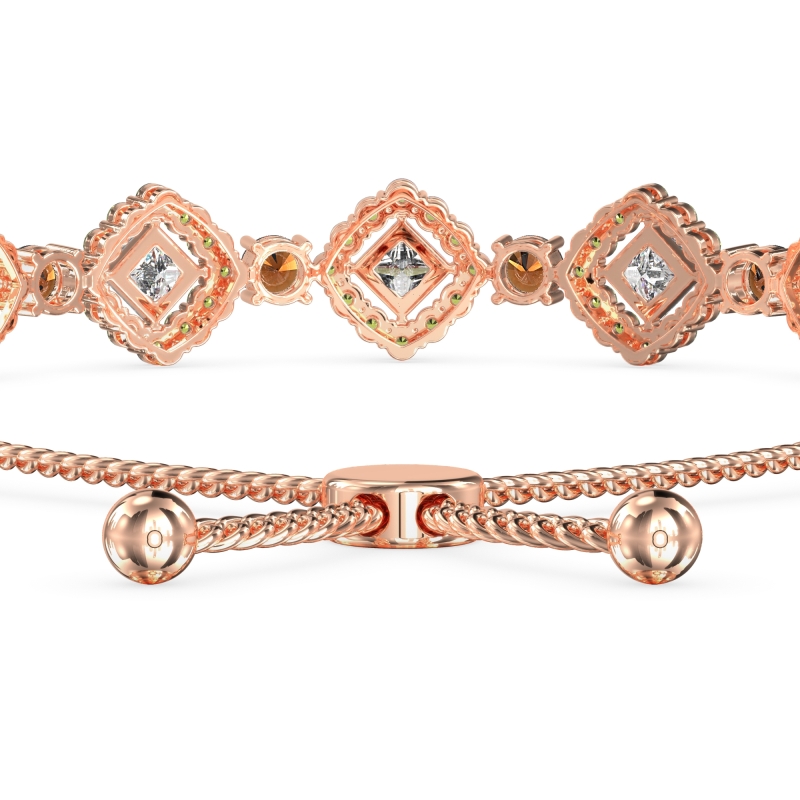Diamond Link Bolo Bracelet