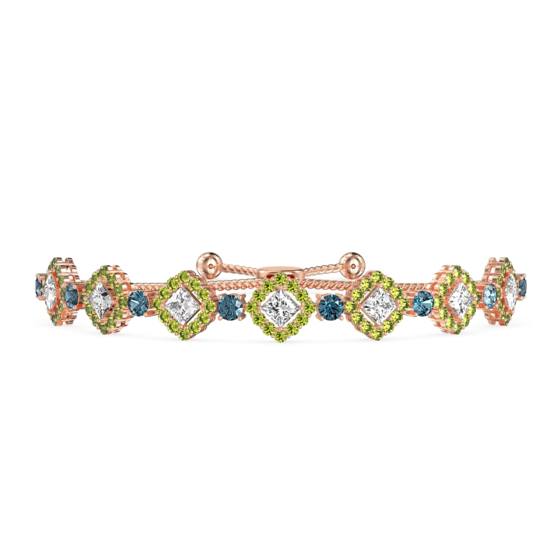 Diamond Link Bolo Bracelet