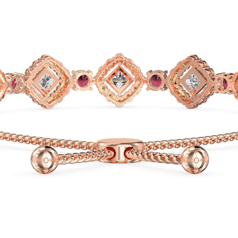 Diamond Link Bolo Bracelet