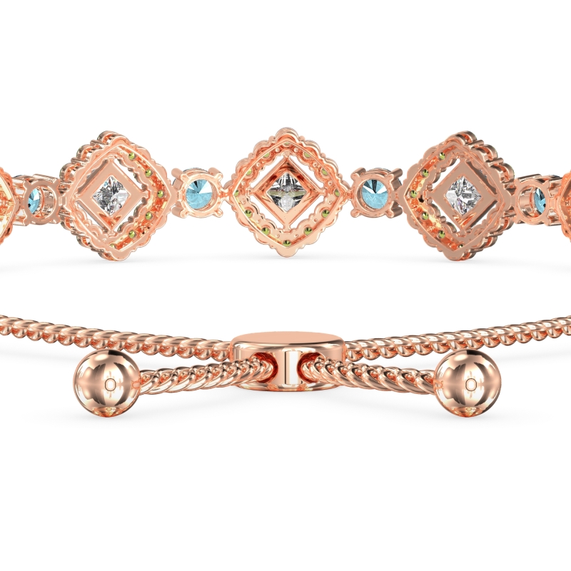 Diamond Link Bolo Bracelet