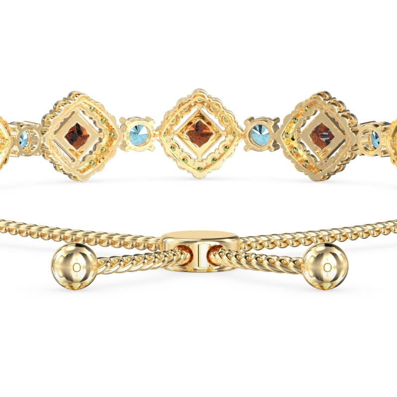 Diamond Link Bolo Bracelet