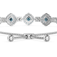 Diamond Link Bolo Bracelet